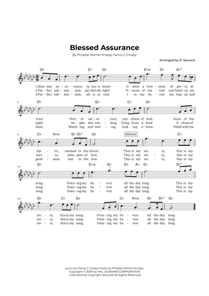 Blessed Assurance (Key of G-Flat Major)