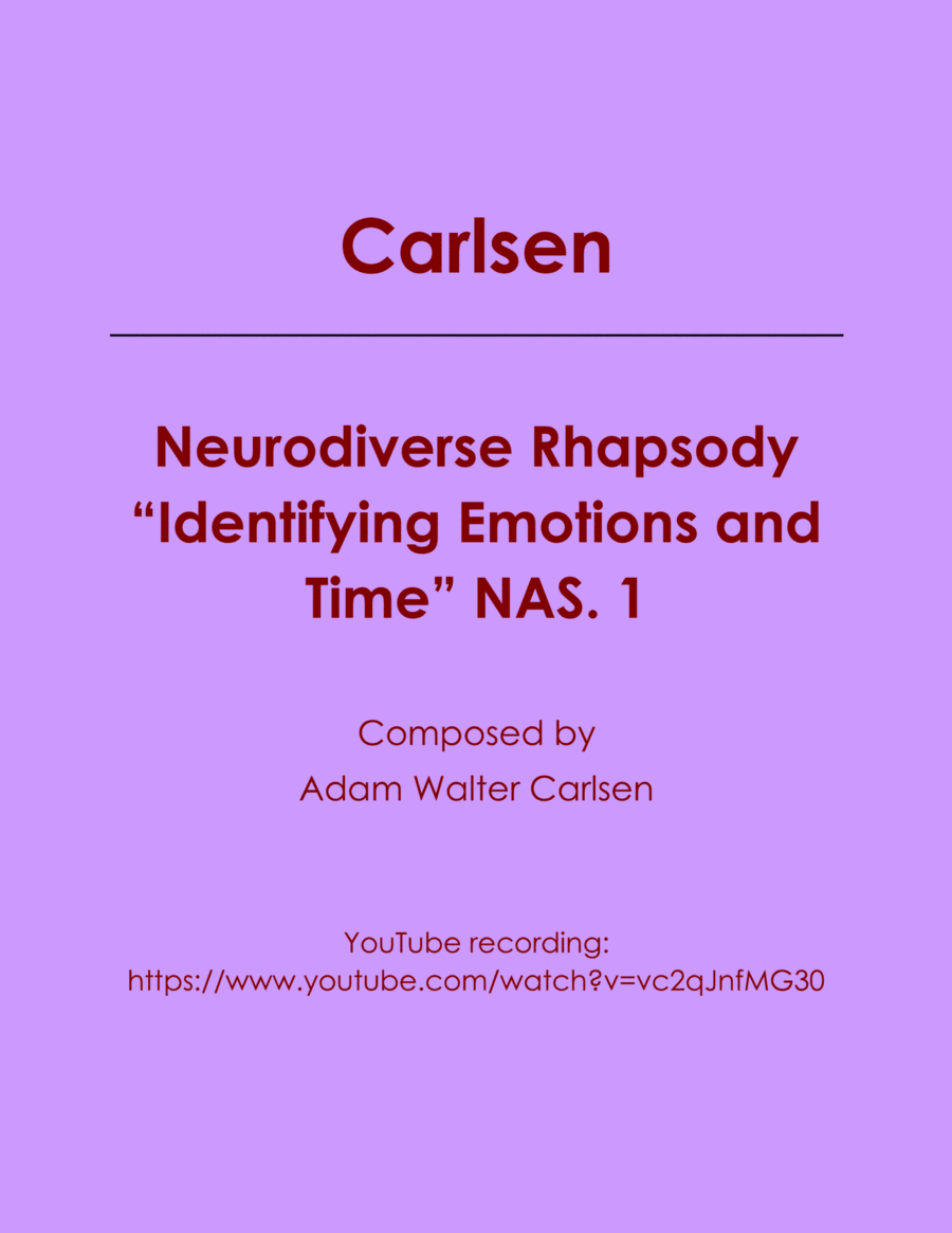 Neurodiverse Rhapsody Identifying Emotions and Time NAS. 1 image number null