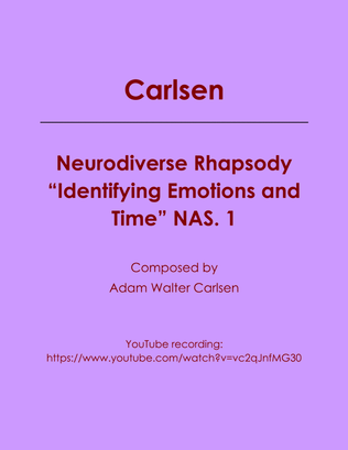 Neurodiverse Rhapsody Identifying Emotions and Time NAS. 1