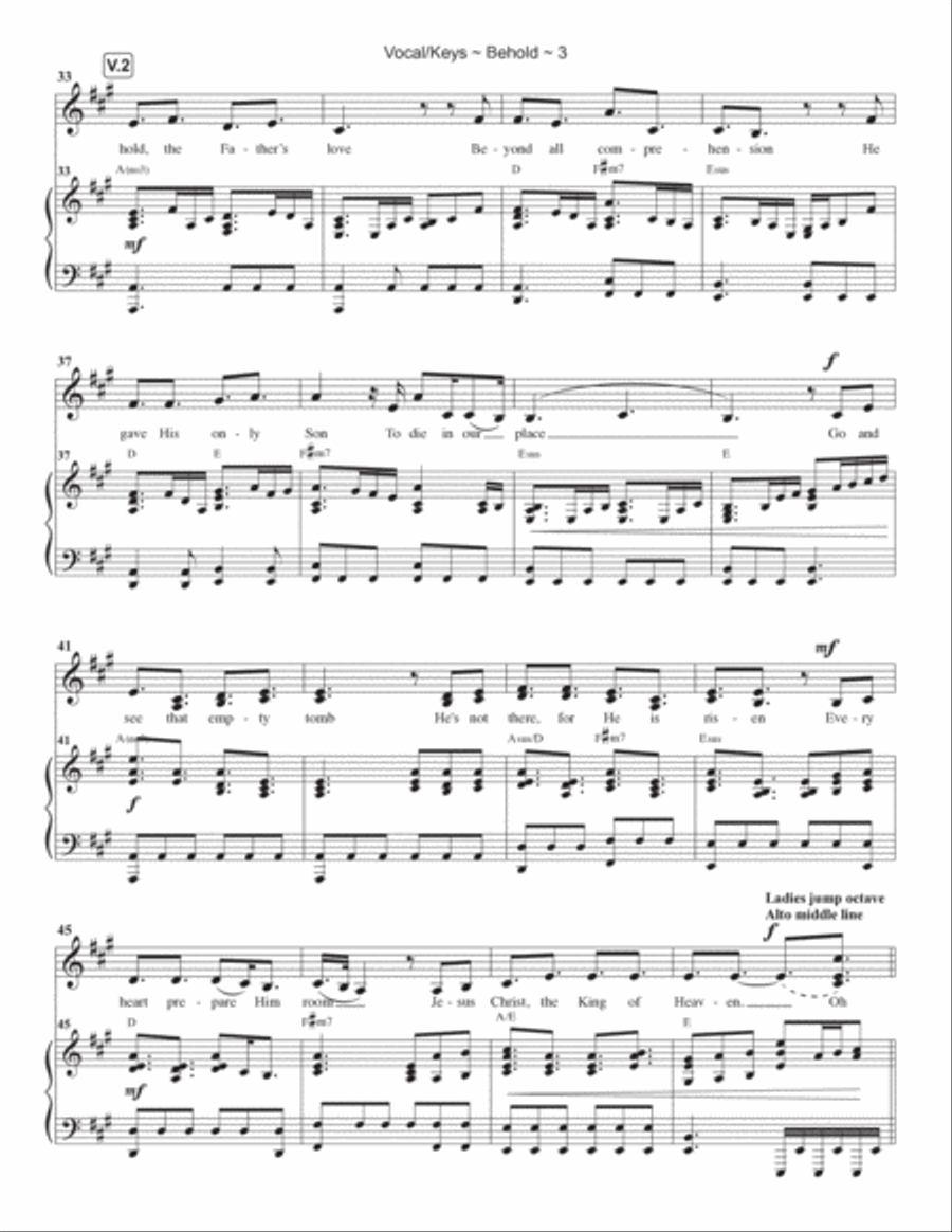 Behold Behold Piano, Vocal, Guitar scores gallery preview page 4