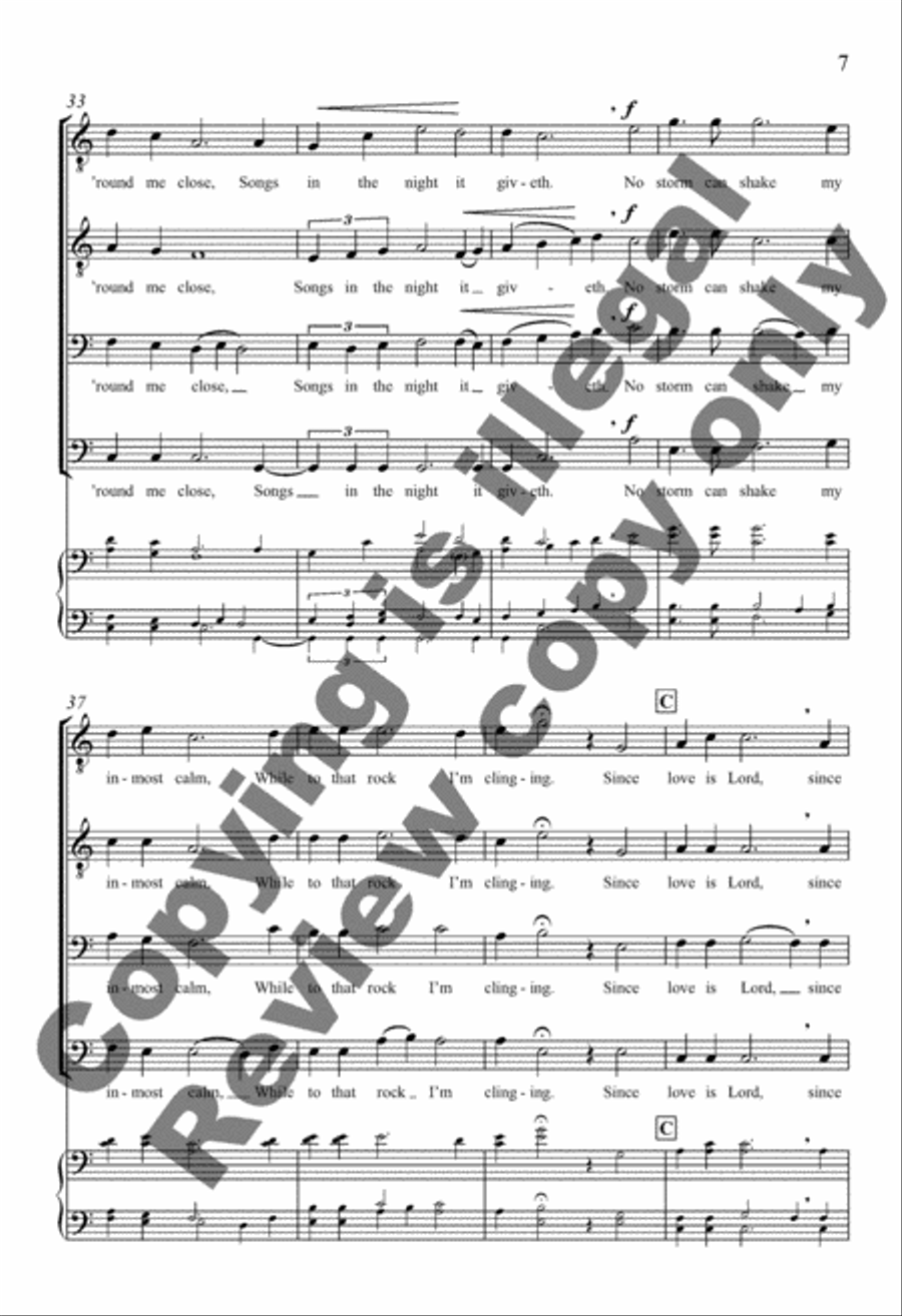 How Can I Keep From Singing? TTBB scores gallery preview page 7
