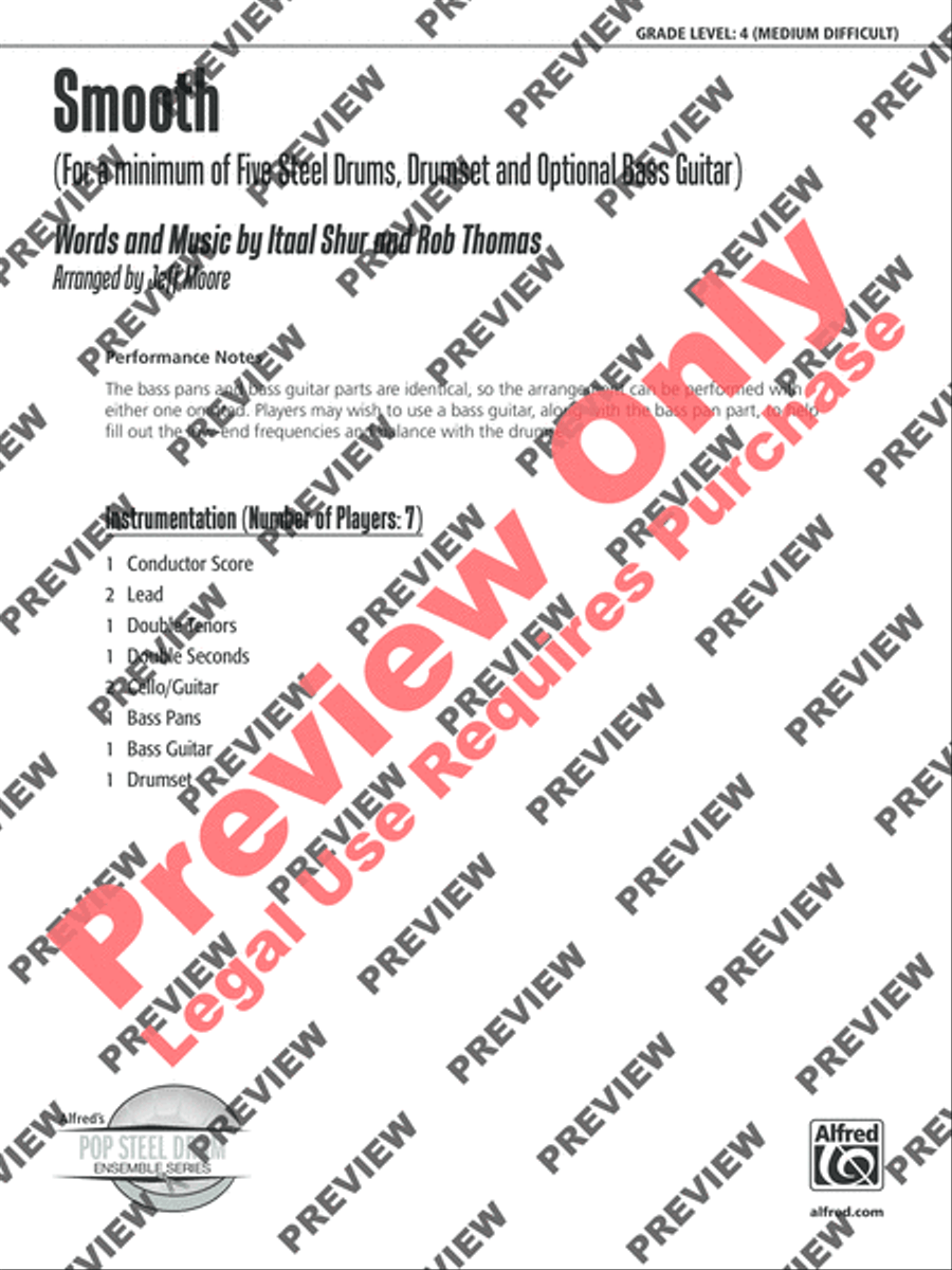 Smooth Smooth Steel Drum Band scores gallery preview page 2