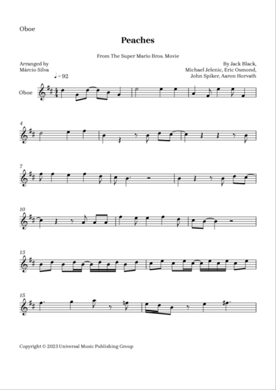 Peaches Piano scores gallery preview page 4