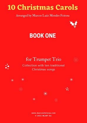 Book cover for 10 Christmas Carols (Book ONE) - Trumpet Trio
