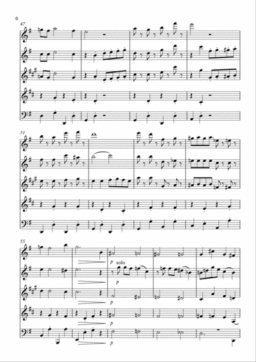 After Glow Woodwind Quintet scores gallery preview page 6