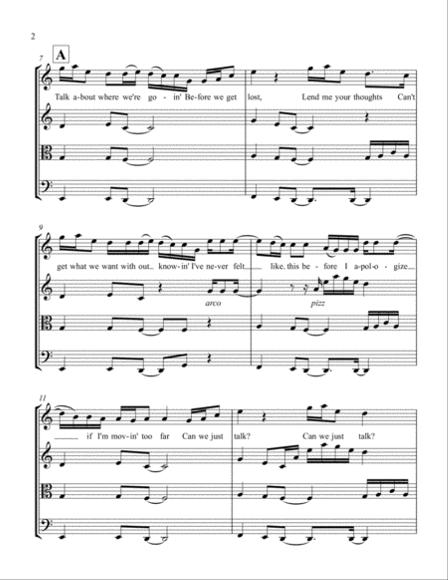 Talk String Quartet scores gallery preview page 2