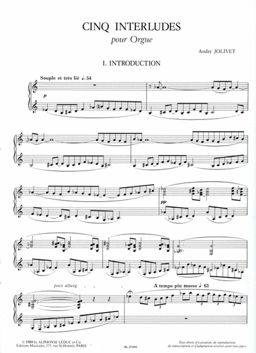 5 Interludes (organ)
