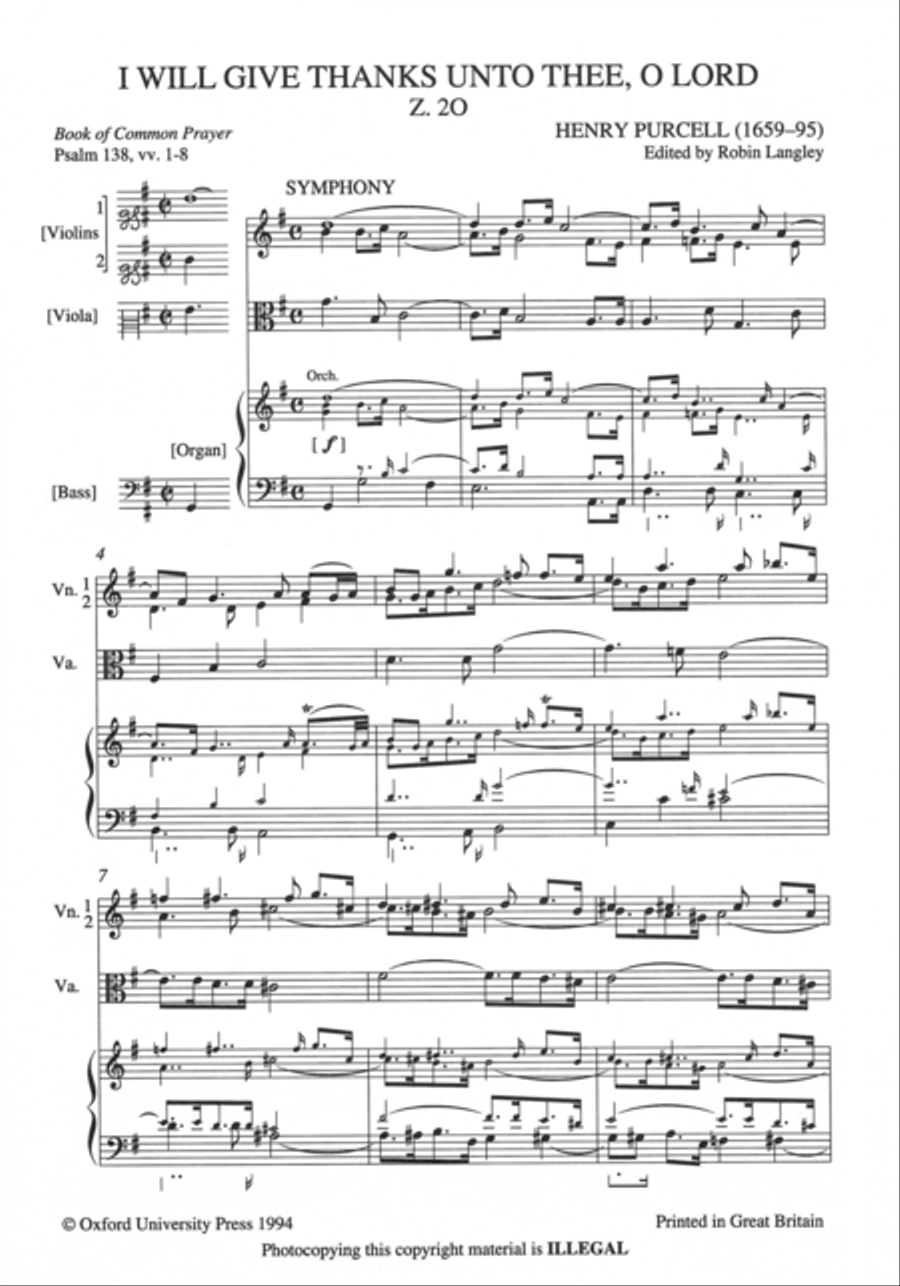 I will give thanks unto Thee, O Lord 4-Part scores gallery preview page 2
