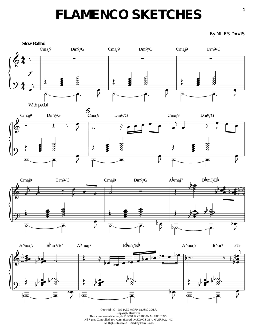 Flamenco Sketches Flamenco Guitar scores gallery preview page 1