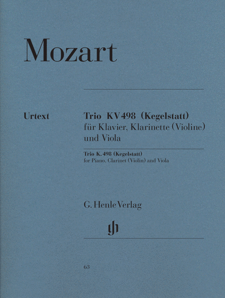Trio E Flat Major KV498 (Kegelstatt-trio) fur Klavier, Larinette (Violine) und Viola - Revised Edition