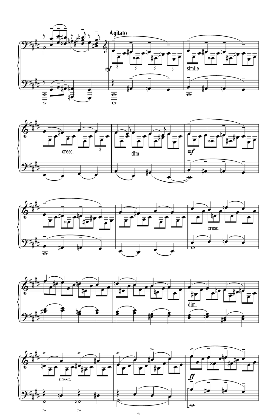 Prelude In C# Minor Op.3 No.2 Piano Solo scores gallery preview page 2