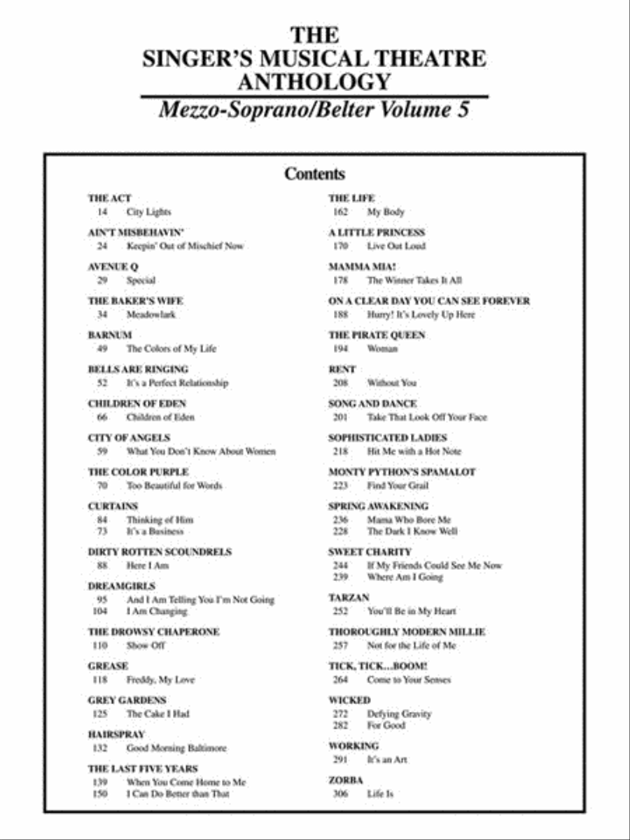 The Singer's Musical Theatre Anthology – Volume 5 Mezzo-Soprano Voice scores gallery preview page 4