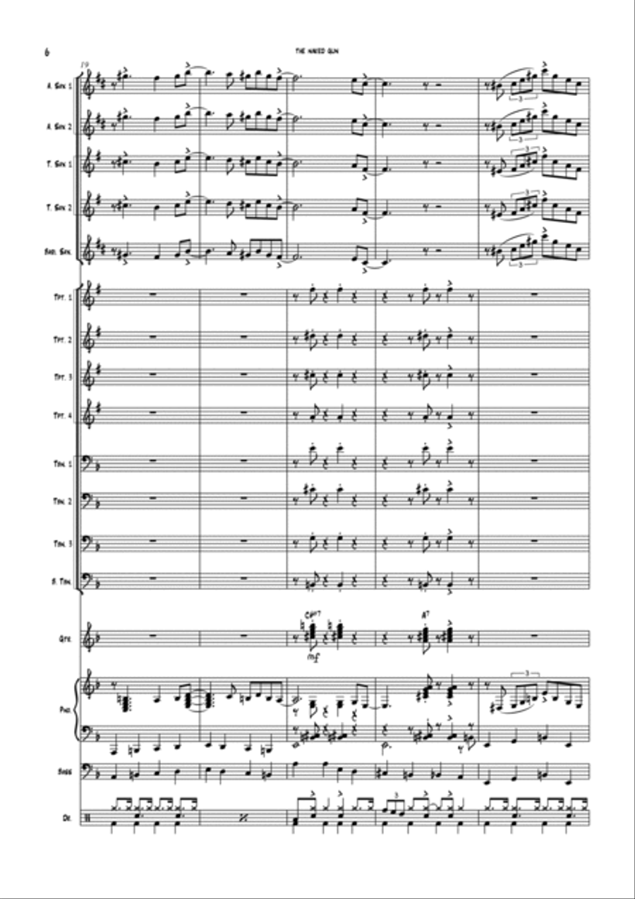 The Naked Gun From The Files Of Police Squad! Jazz Ensemble scores gallery preview page 6