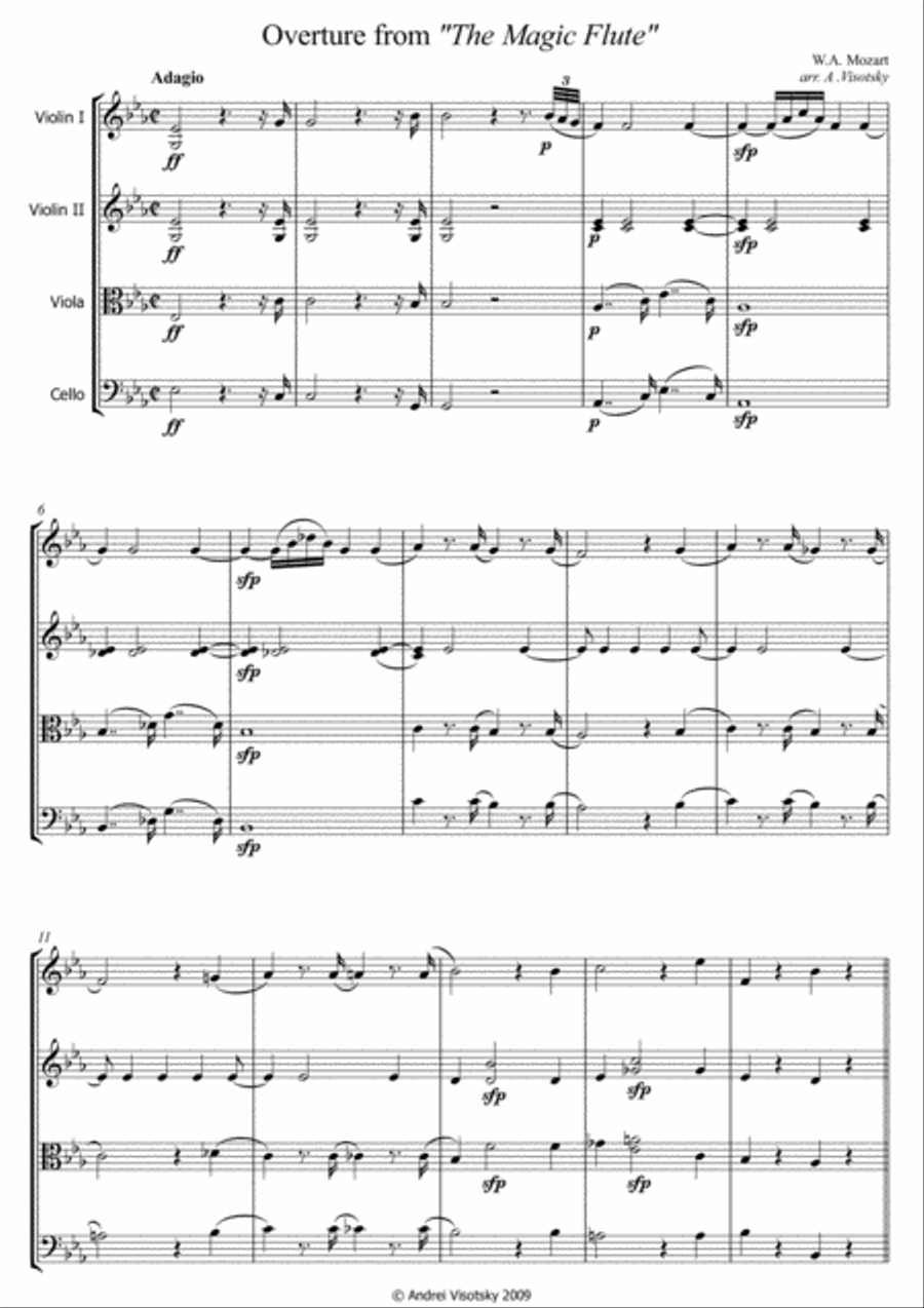 Mozart Masterpiece Collection String Quartet scores gallery preview page 2