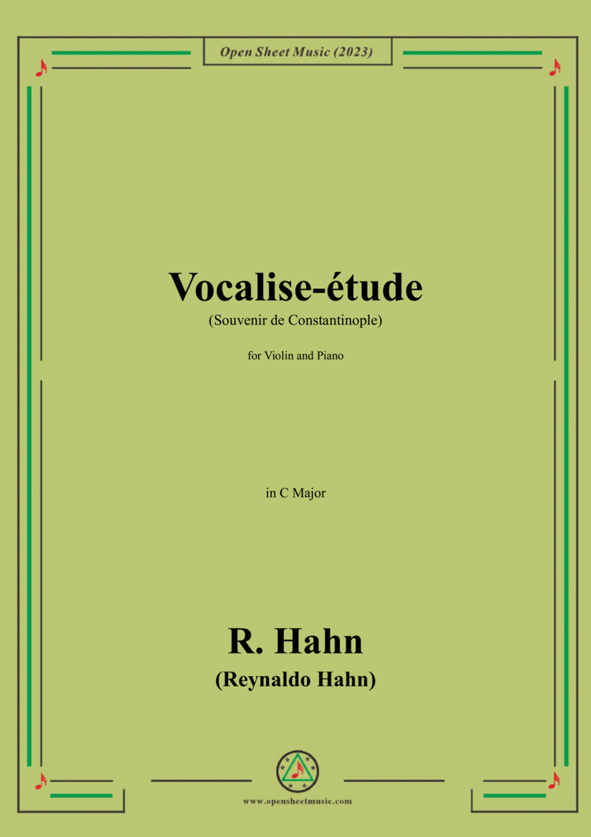 R. Hahn-Vocalise-étude(Souvenir de Constantinople),in C Major image number null