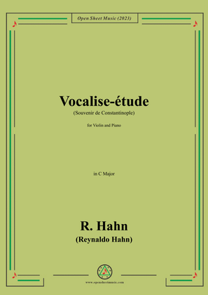 Book cover for R. Hahn-Vocalise-étude(Souvenir de Constantinople),in C Major