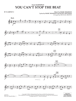 Book cover for You Can't Stop the Beat (from Hairspray) (arr. Michael Brown) - Bb Clarinet 2