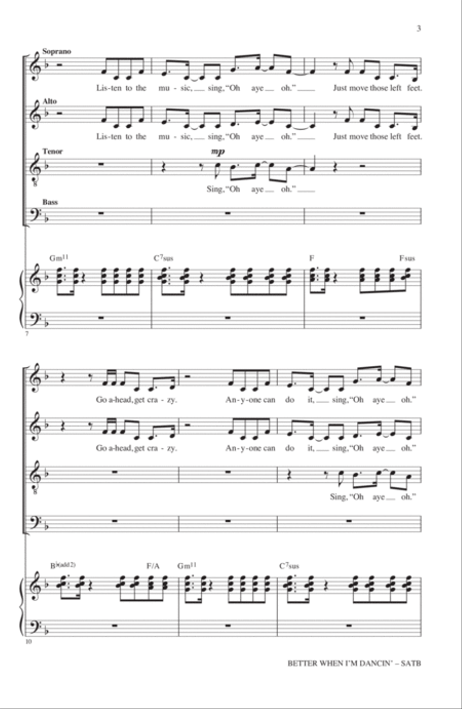 Better When I'm Dancin' 4-Part scores gallery preview page 2