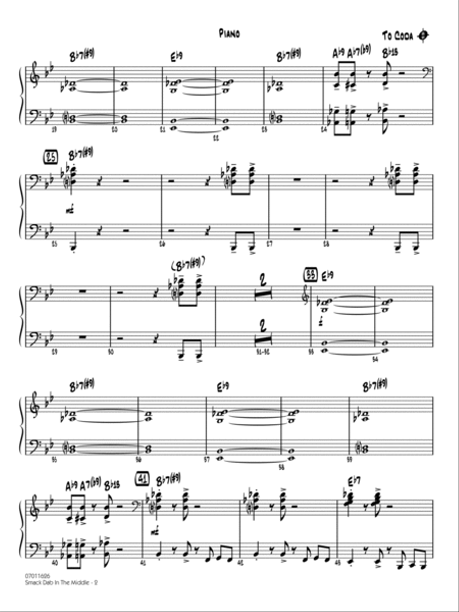Smack Dab In The Middle - Piano Jazz Ensemble scores gallery preview page 2