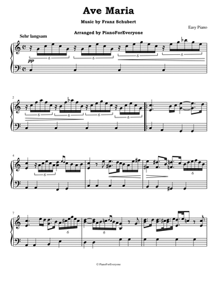 Ave Maria - Schubert (Easy Piano)