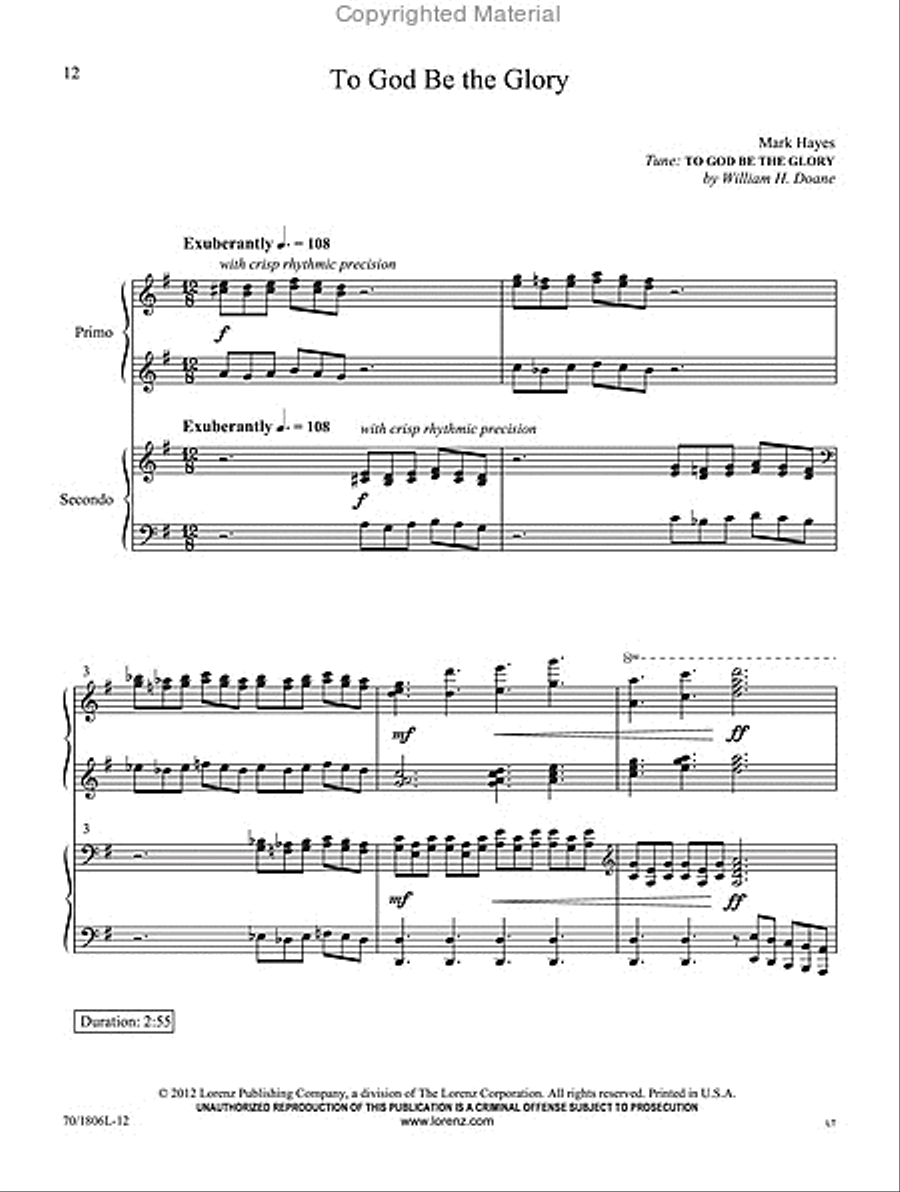 Great Things He Has Done! Piano Duet scores gallery preview page 2
