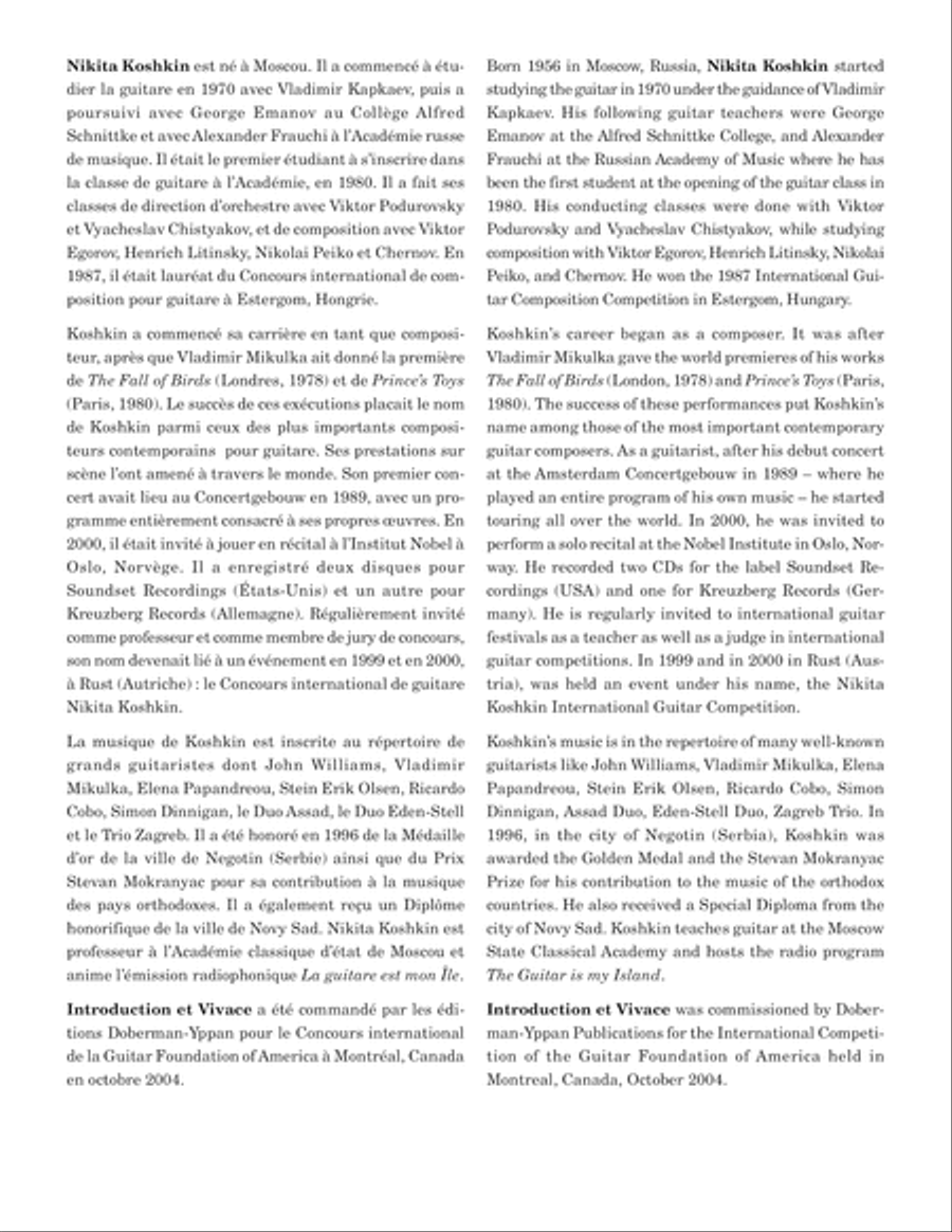 Introduction et Vivace Classical Guitar scores gallery preview page 2