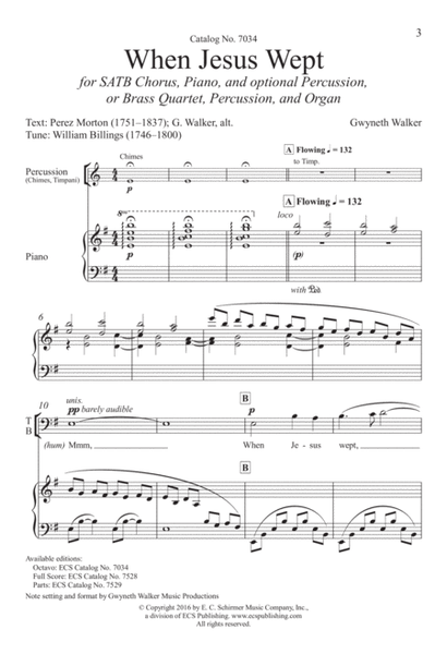 When Jesus Wept (Downloadable Choral Score)