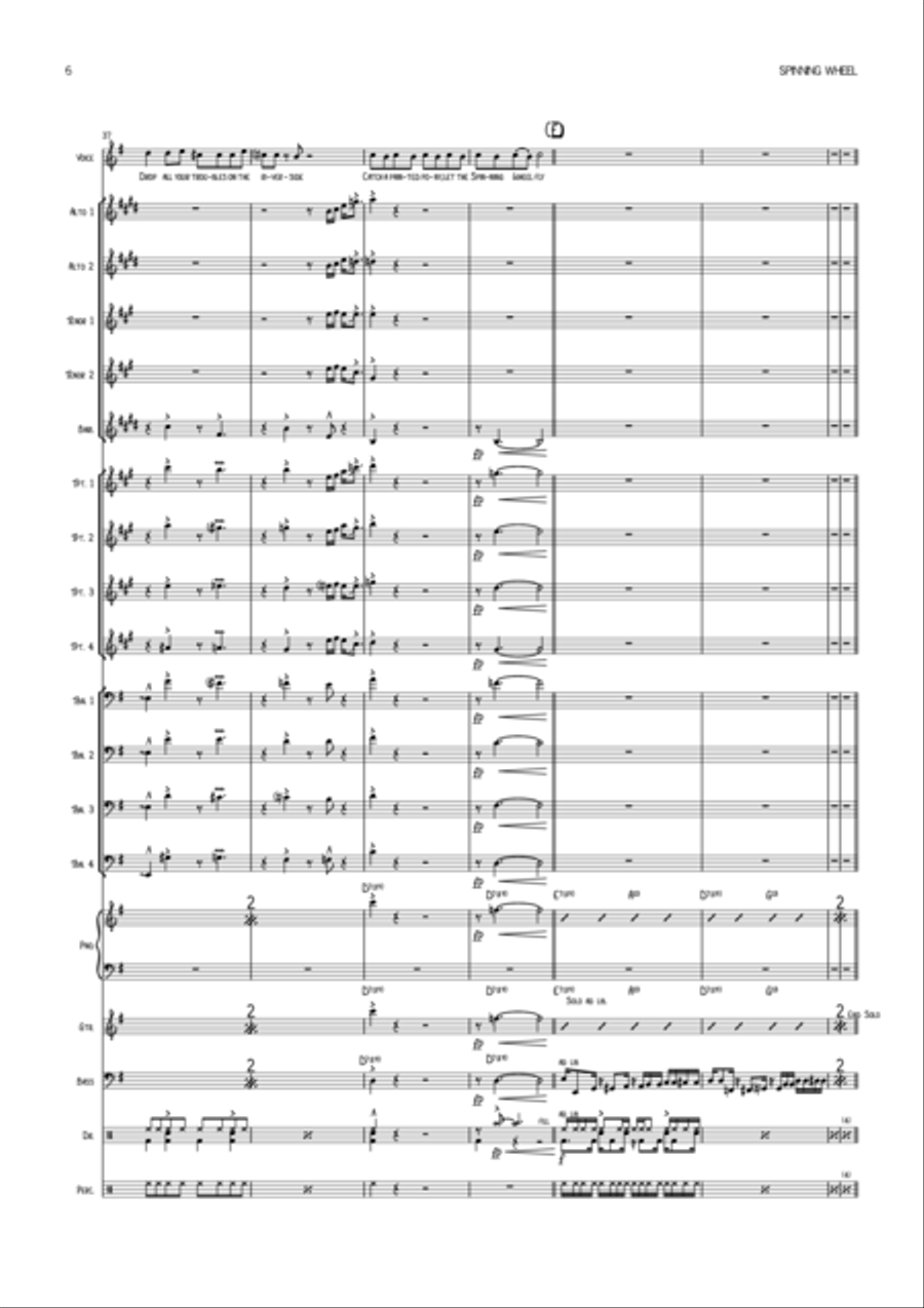 Spinning Wheel Jazz Ensemble scores gallery preview page 6