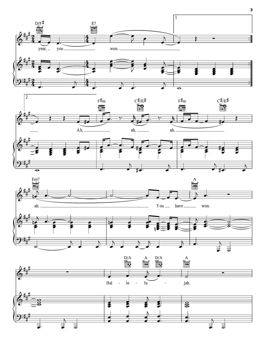 Human Of The Year Piano, Vocal, Guitar scores gallery preview page 3