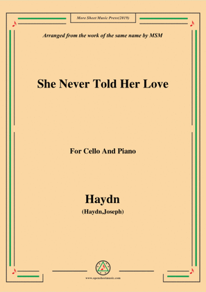 Haydn-She Never Told Her Love, for Cello and Piano