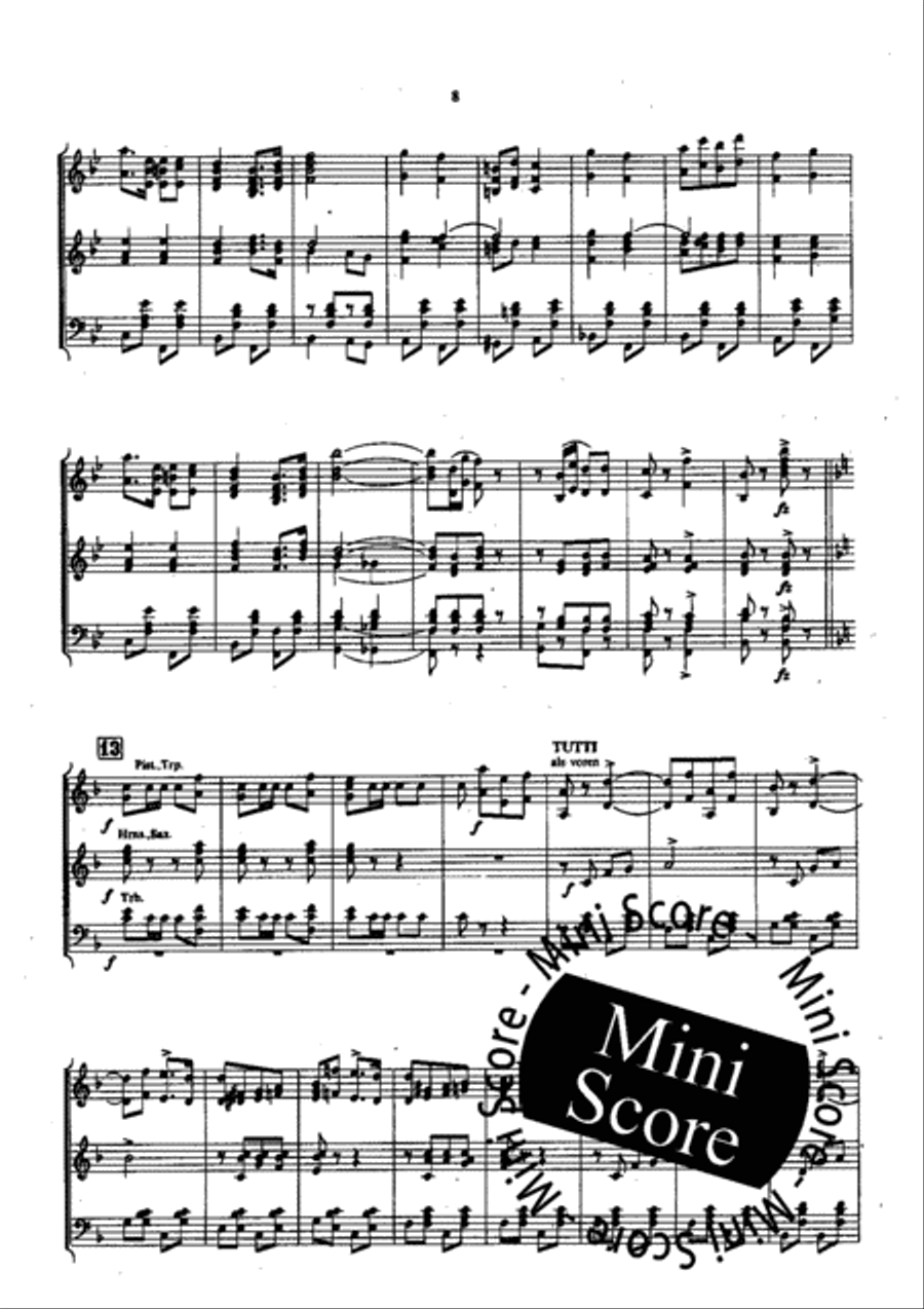 Der Bettelstudent Concert Band scores gallery preview page 10