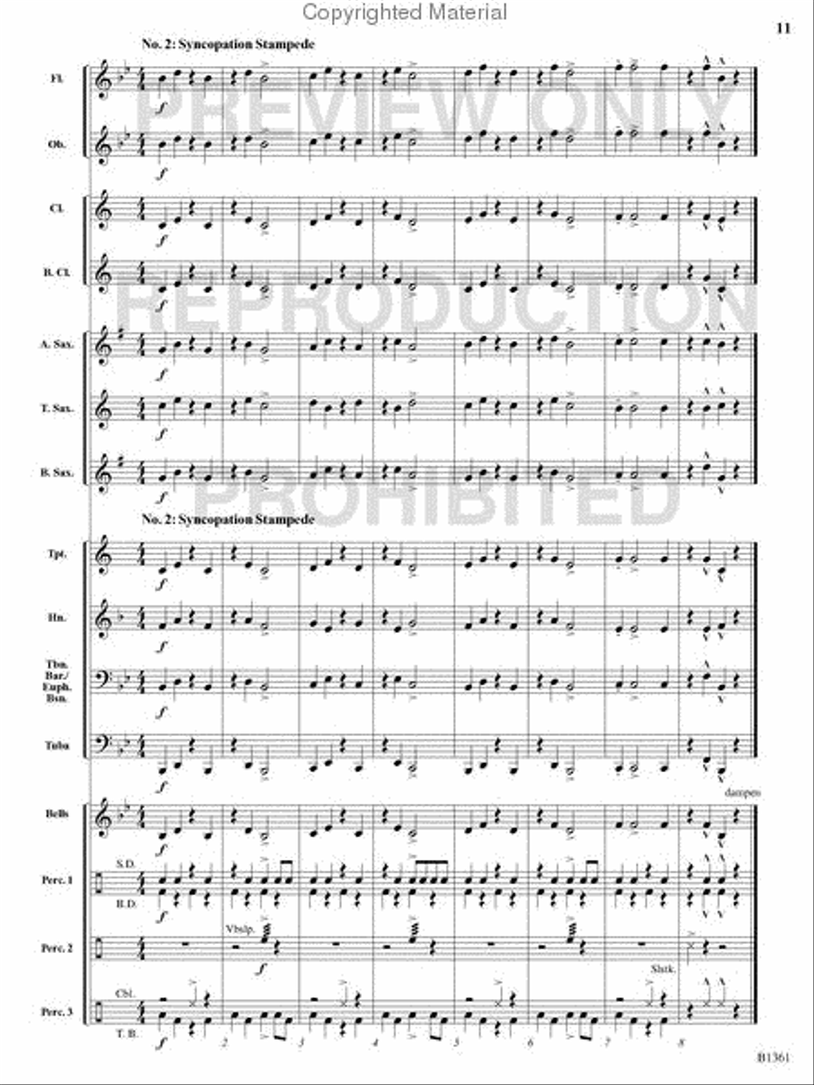 Cowboy Cattle Drive Cowboy Cattle Drive Concert Band scores gallery preview page 10
