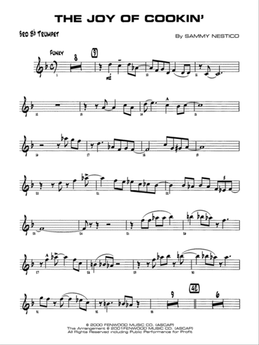 The Joy of Cookin': 3rd B-flat Trumpet Jazz Ensemble scores gallery preview page 2