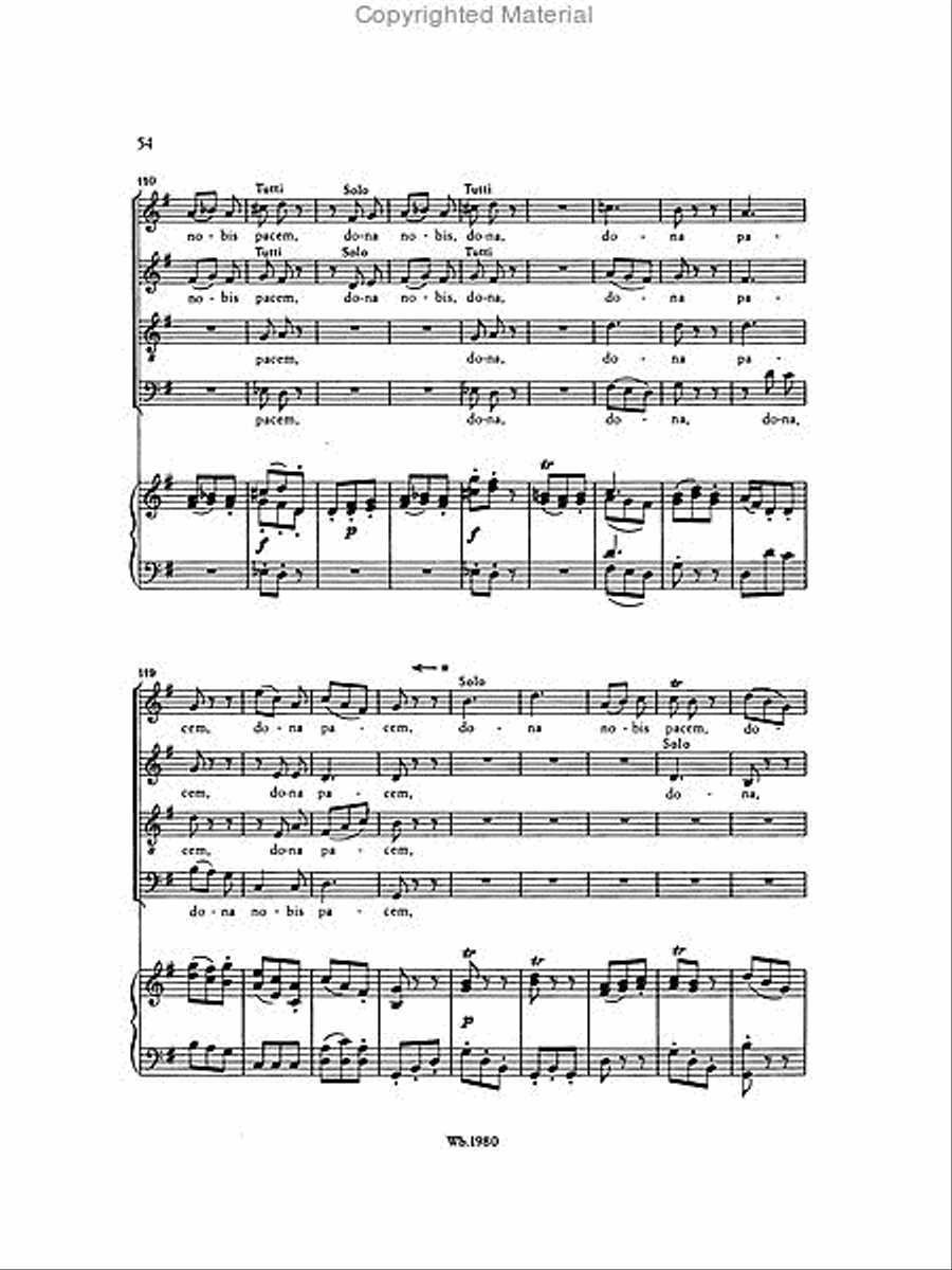 Missa brevis in G K. 140 (App. C 1.12) 4-Part scores gallery preview page 4