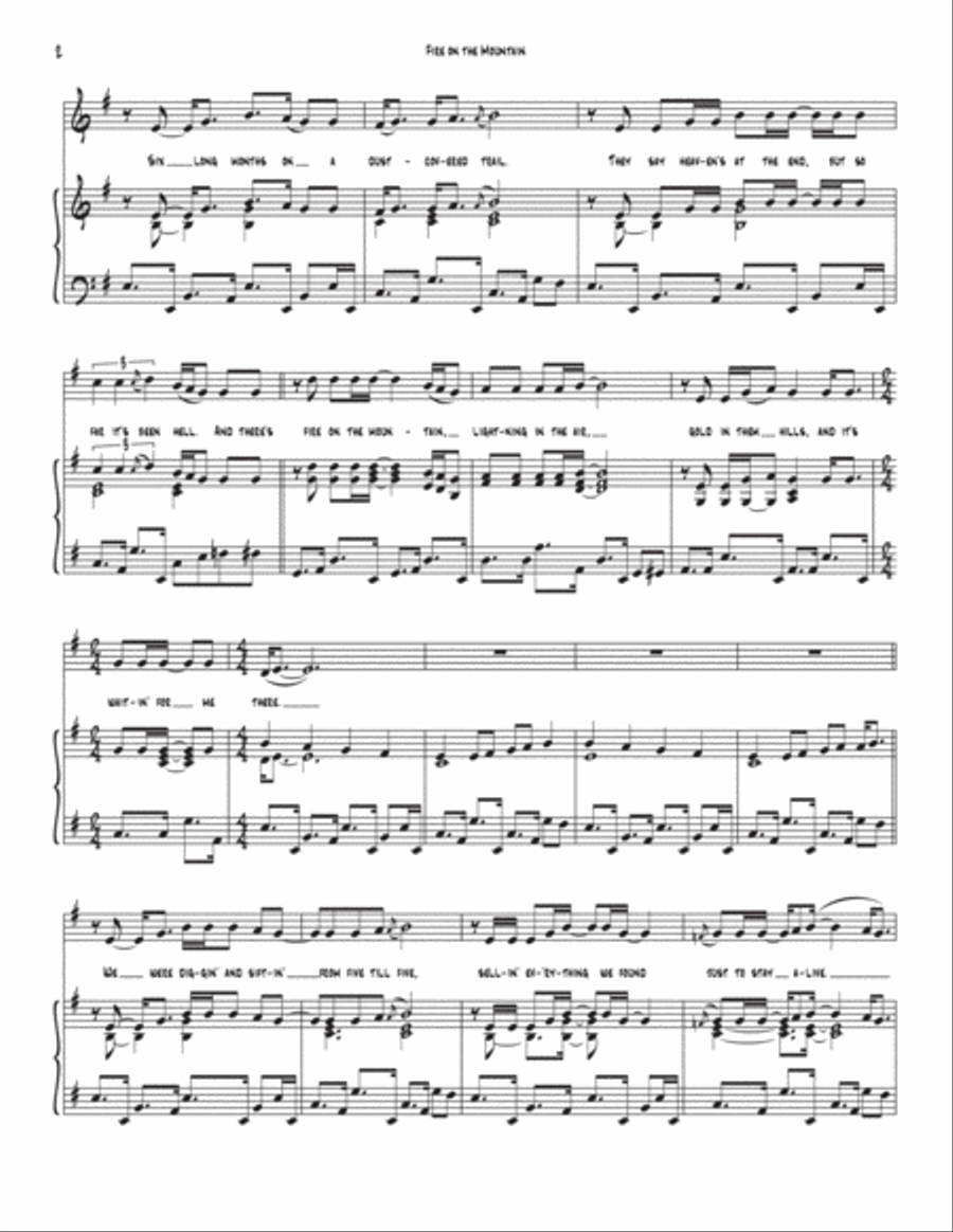 Fire On The Mountain Voice scores gallery preview page 2