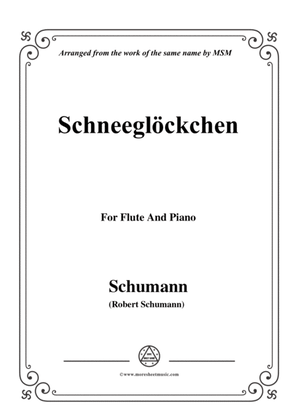 Book cover for Schumann-Schneeglöckchen,Op.79,No.27,for Flute and Piano