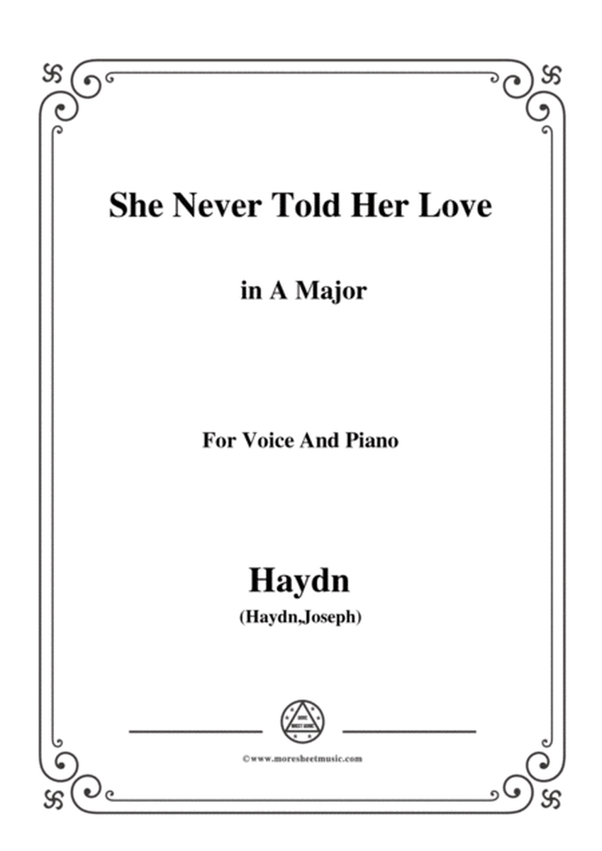 Haydn-She Never Told Her Love in A Major, for Voice and Piano image number null