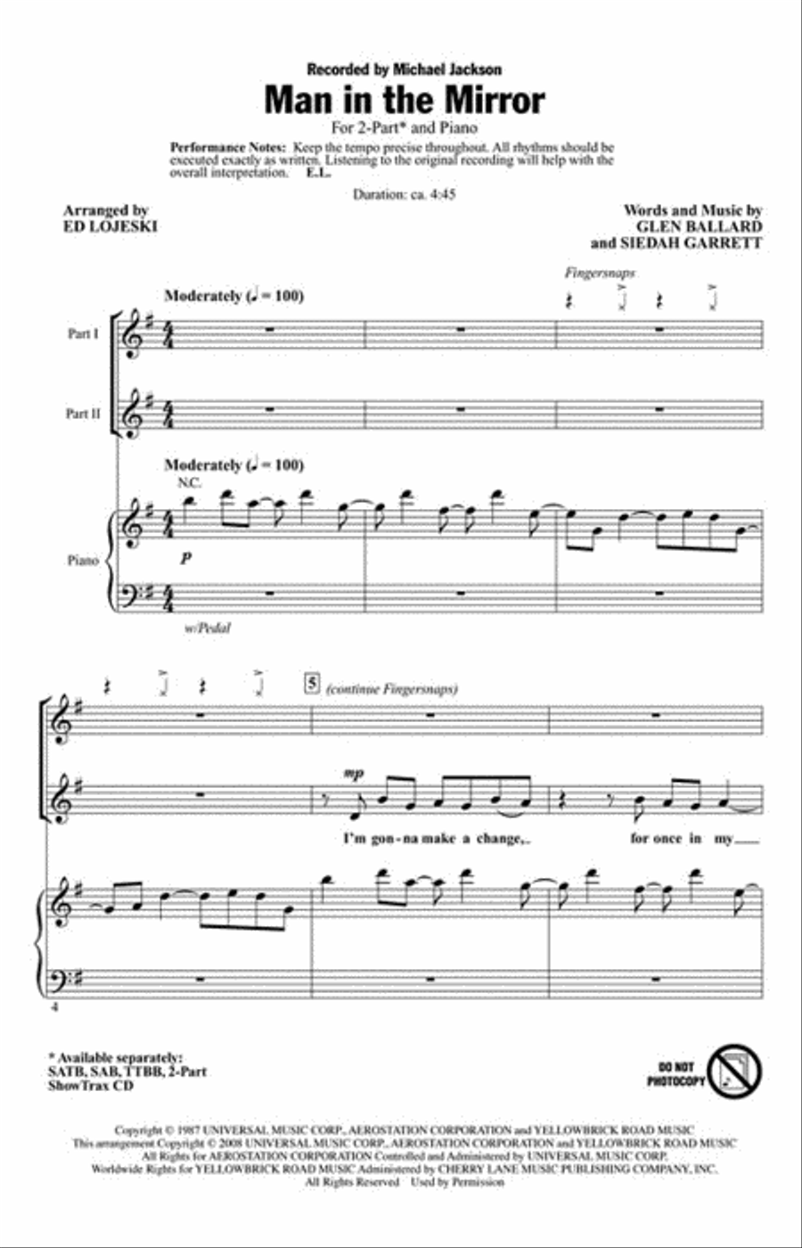 Man in the Mirror 2-Part scores gallery preview page 2