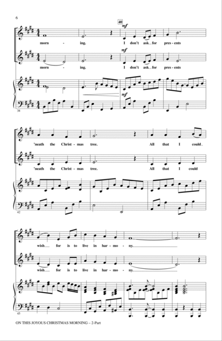 On This Joyous Christmas Morning 2-Part scores gallery preview page 5