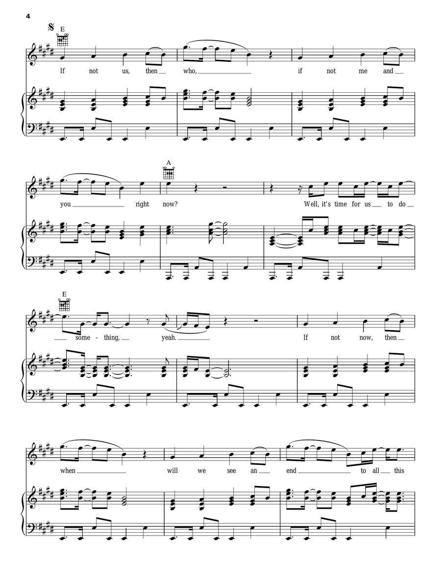 Do Something Piano, Vocal, Guitar scores gallery preview page 4