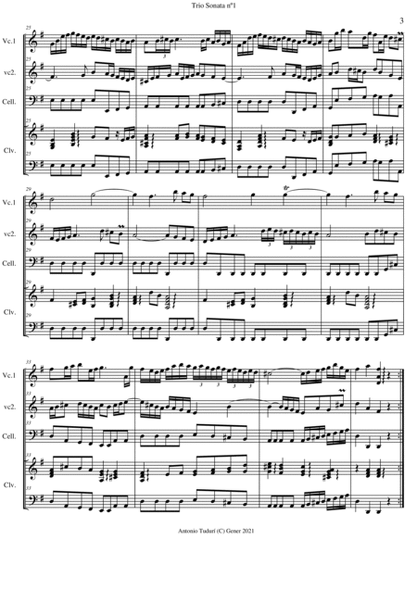 Trio sonata nº1 in G Major - (Toni Tudurí) for flute(violin, violin, cello/viola & harspichord (SC image number null