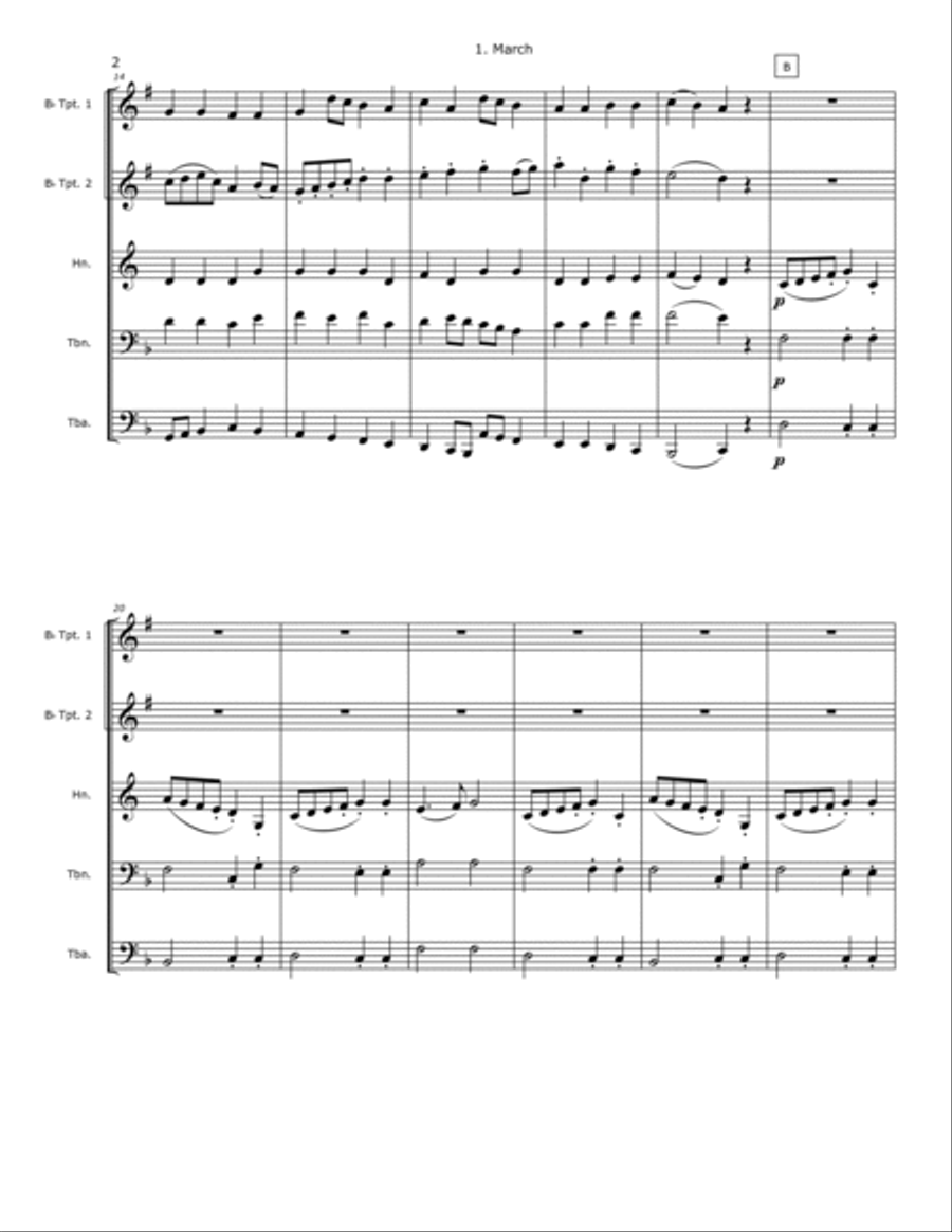 Second Military Suite in F Brass Ensemble scores gallery preview page 4