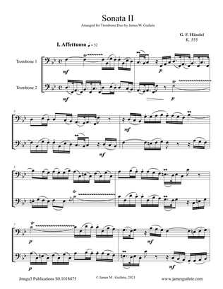 Handel: Sonata No. 2 for Trombone Duo