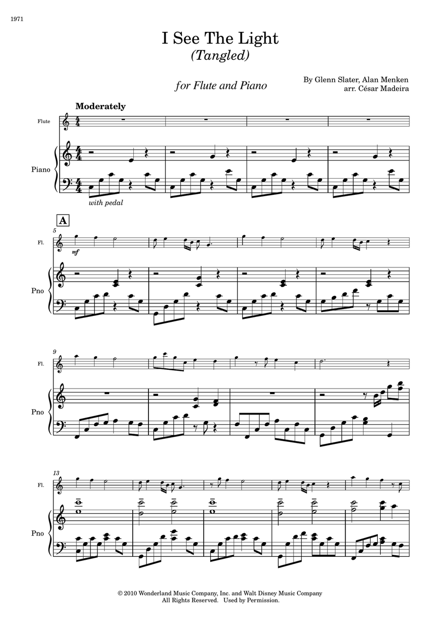 I See The Light Flute Solo scores gallery preview page 2