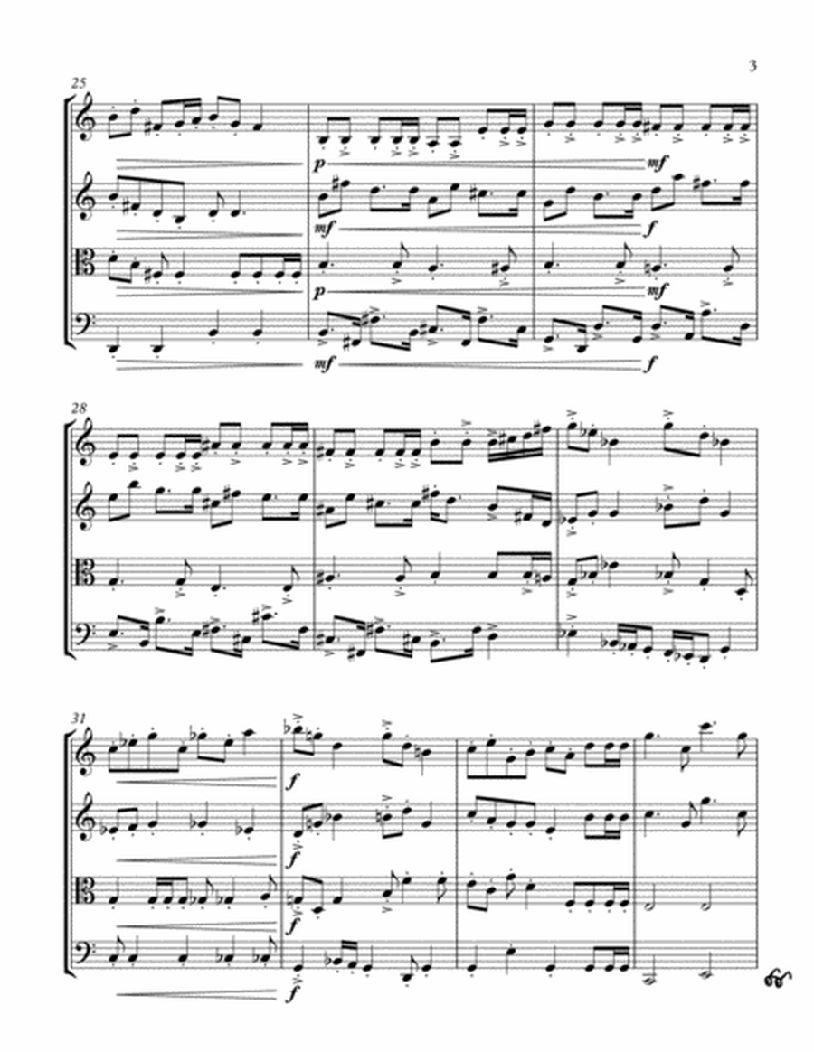 String Quartet in C Major Score