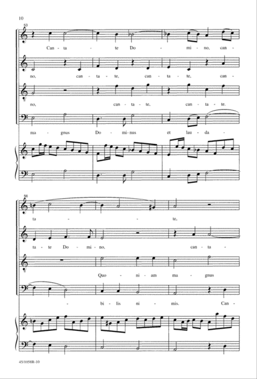 Cantate Domino 4-Part scores gallery preview page 12