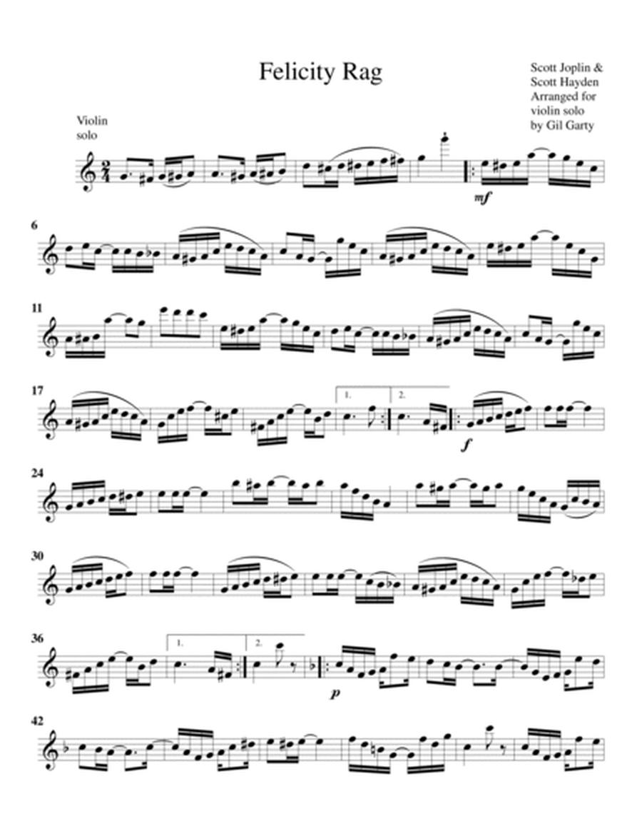 Felicity Rag (arrangement for violin solo)