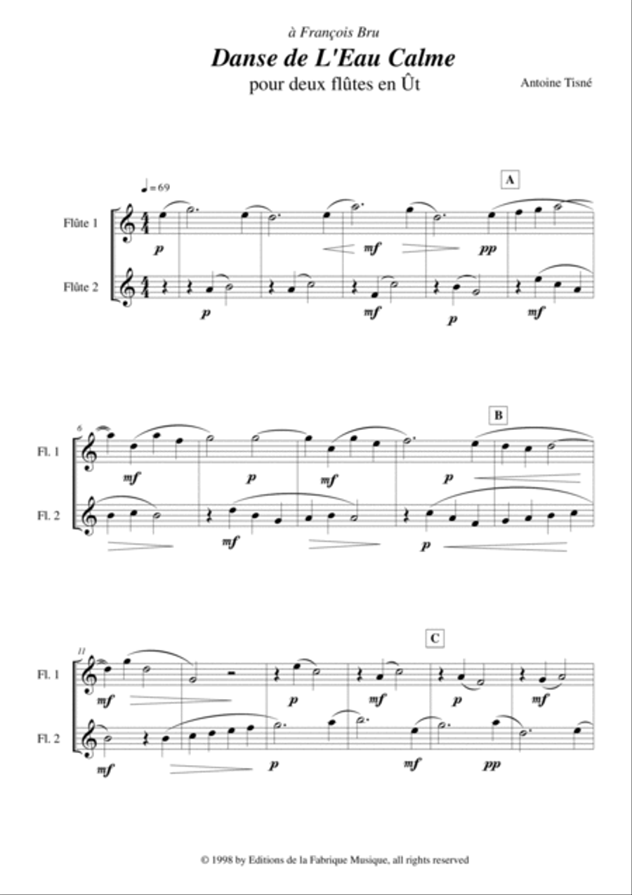 Antoine Tisné : Les Contes de la Lune Bleue : Suite of 14 pieces for intermediate pianists Piano Solo scores gallery preview page 2