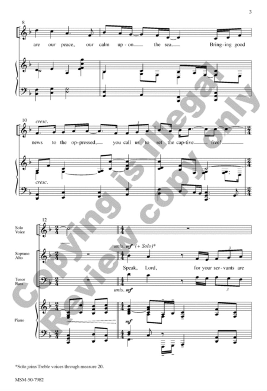 Speak, Lord 4-Part scores gallery preview page 3