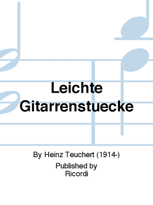 Book cover for Leichte Gitarrenstuecke